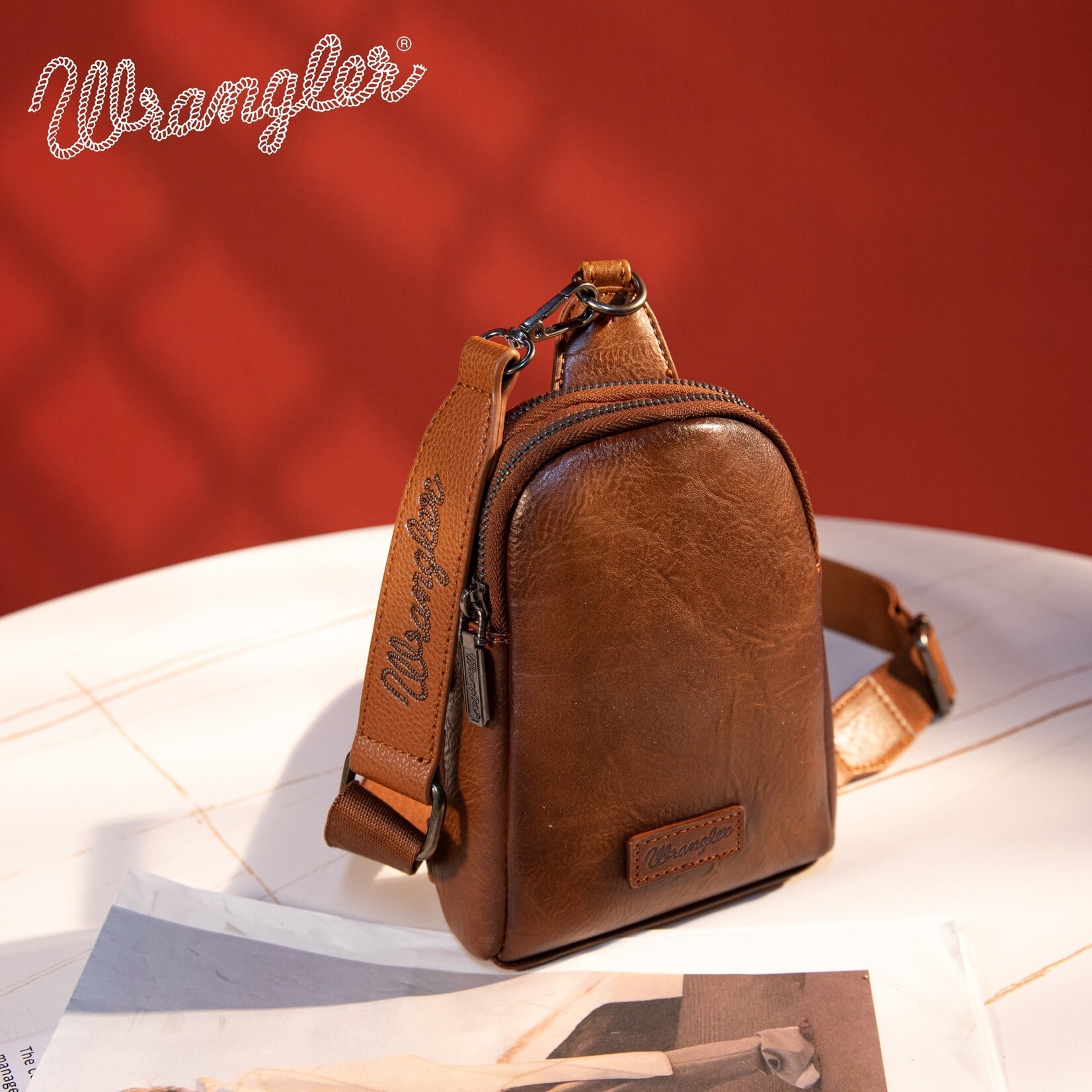 Wrangler WG87-210A - Brown - Wrangler Sling Bag/Crossbody