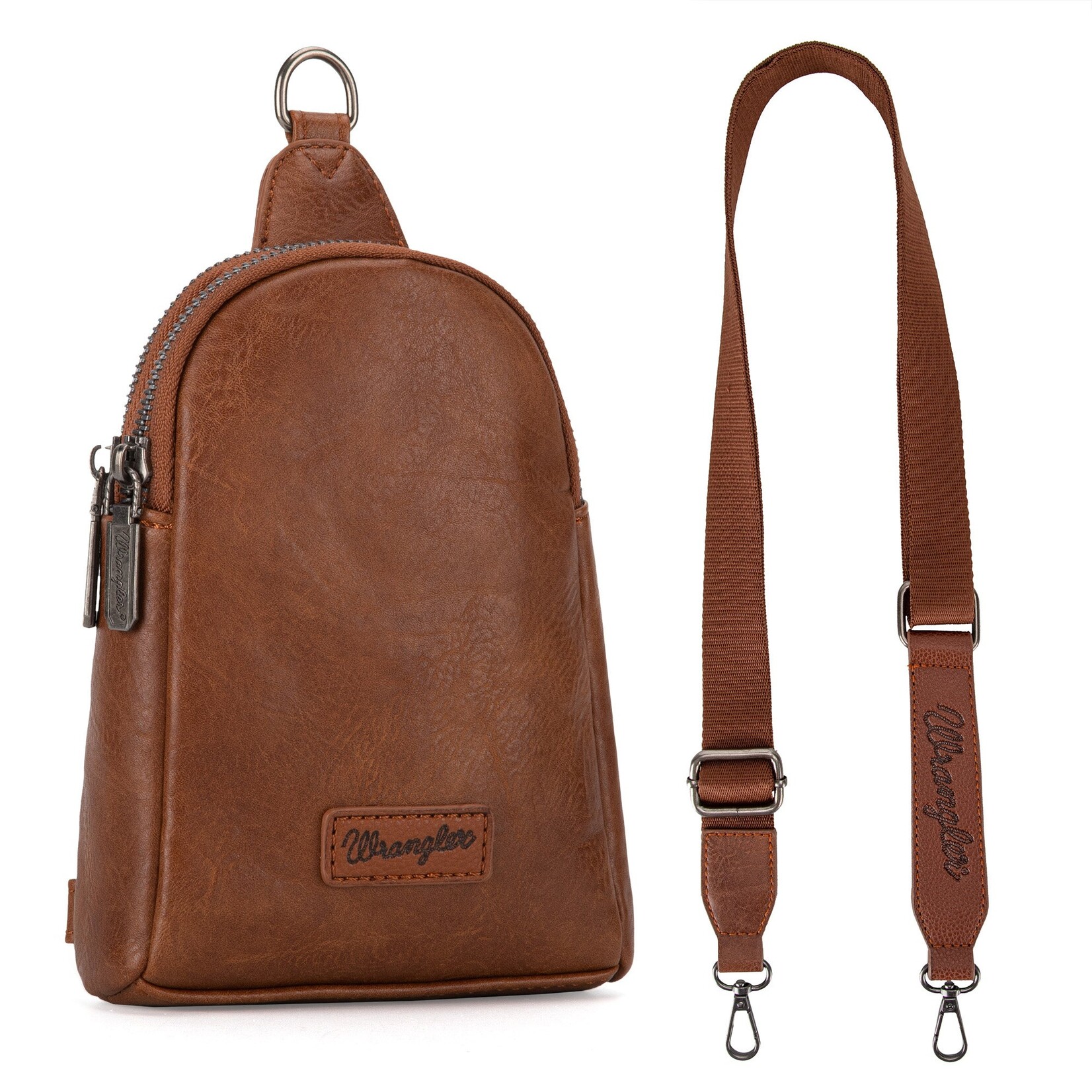 Wrangler WG87-210 - Light Brown - Wrangler Sling Bag/Crossbody