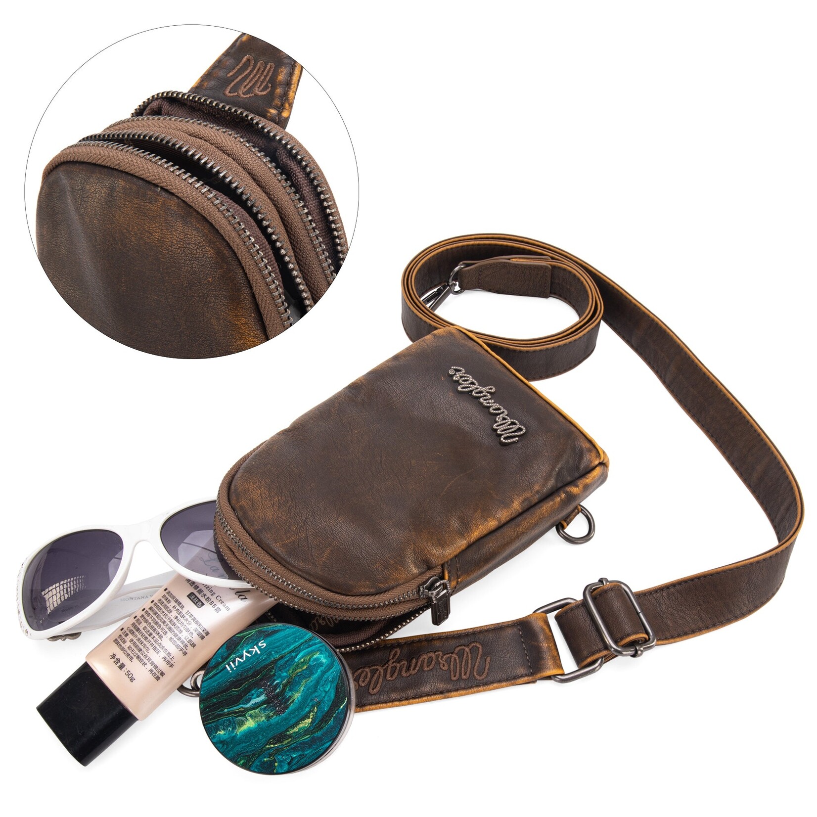 Wrangler WG87-824 - Coffee - Wrangler Sling Bag/Crossbody
