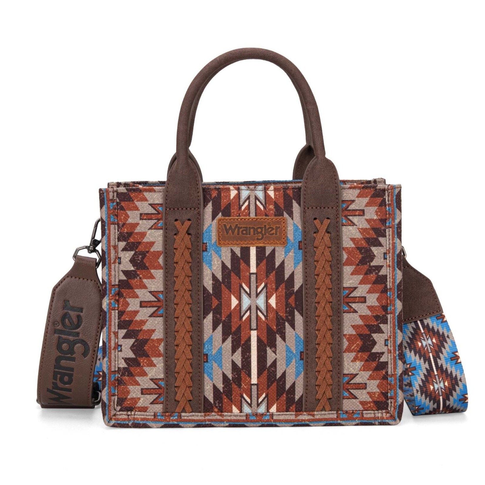 Wrangler WG2213-8120S - Coffee - Wrangler Southwestern Pattern Tote / Crossbody