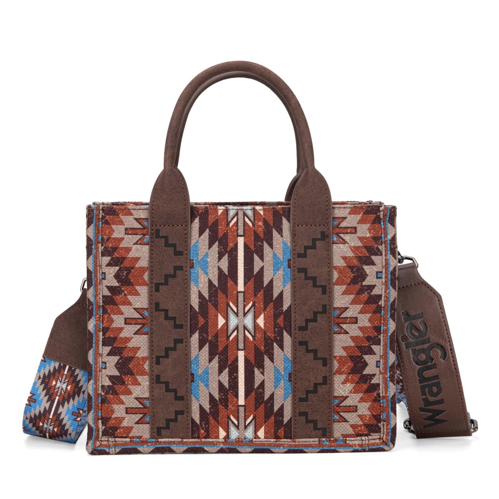 Wrangler WG2213-8120S - Coffee - Wrangler Southwestern Pattern Tote / Crossbody