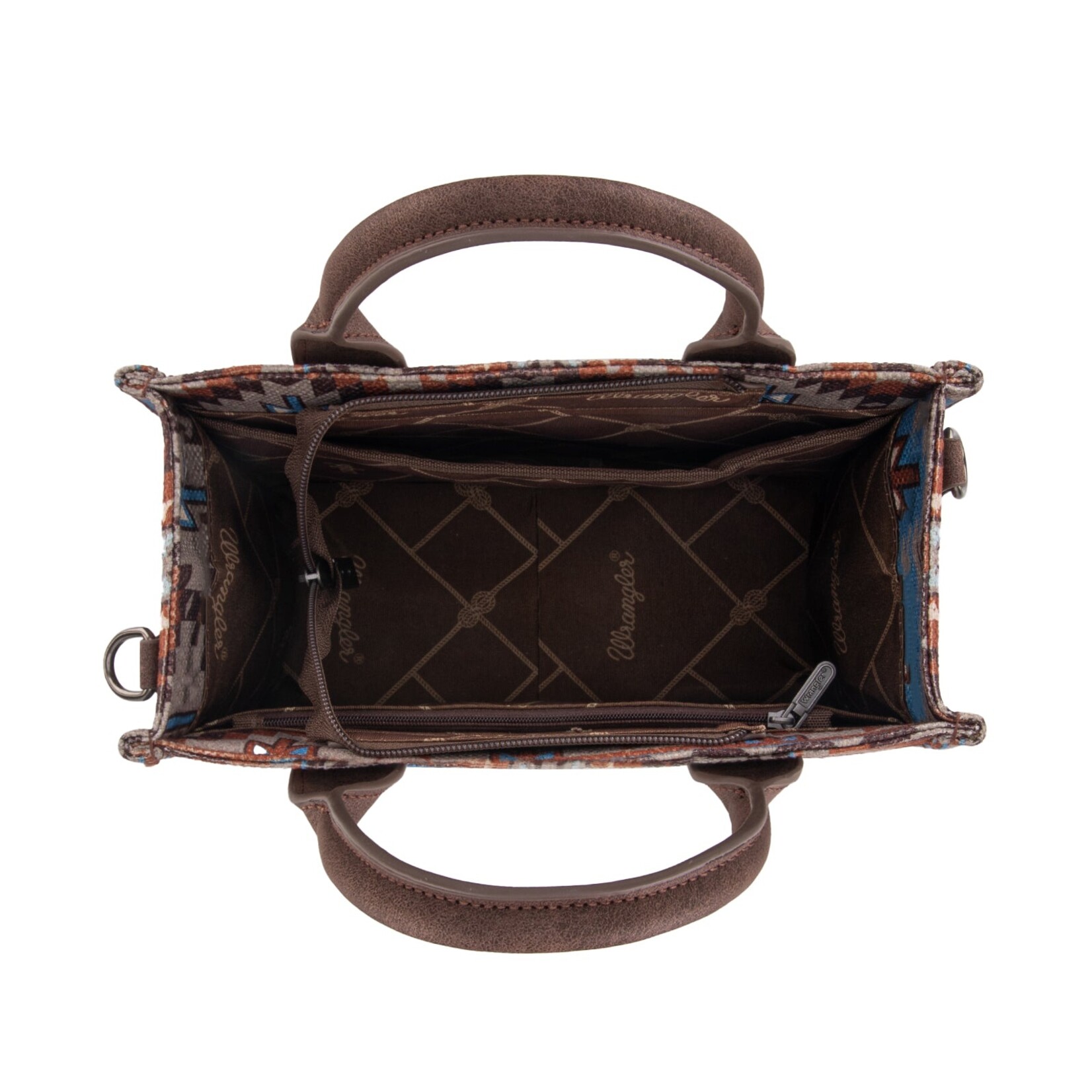 Wrangler WG2213-8120S - Coffee - Wrangler Southwestern Pattern Tote / Crossbody