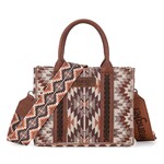 Wrangler WG2213-8120S - Brown - Wrangler Southwestern Pattern Tote / Crossbody