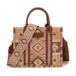 Wrangler WG2209-8120S - Tan - Wrangler Aztec Tote/Crossbody