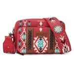 Wrangler WG2207-3003 - Red - Wrangler Crossbody Purse With Wallet Compartment