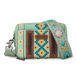 Wrangler WG2207-3003GN - Green - Wrangler Crossbody Purse With Wallet Compartment