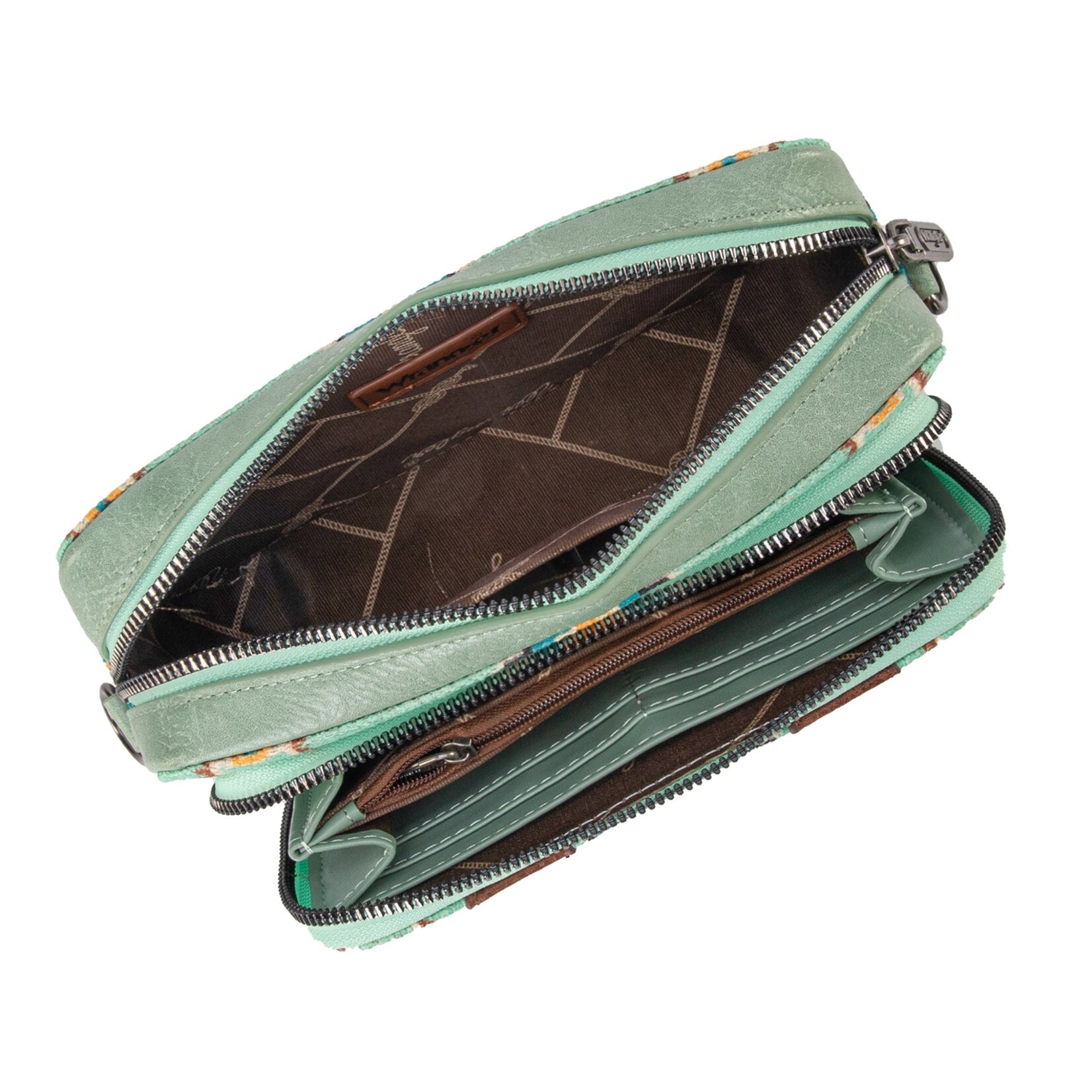 Wrangler WG2207-3003GN - Green - Wrangler Crossbody Purse With Wallet Compartment