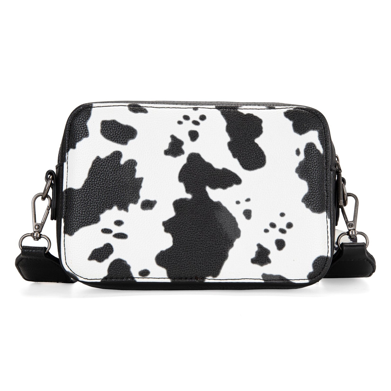 Wrangler WG133-3003 - Black - Wrangler Cow Print Crossbody with Wallet Compartment