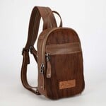 Montana West Inc MWR-066 - Brown - MW Genuine Hair-On Cowhide Convertible Sling Backpack