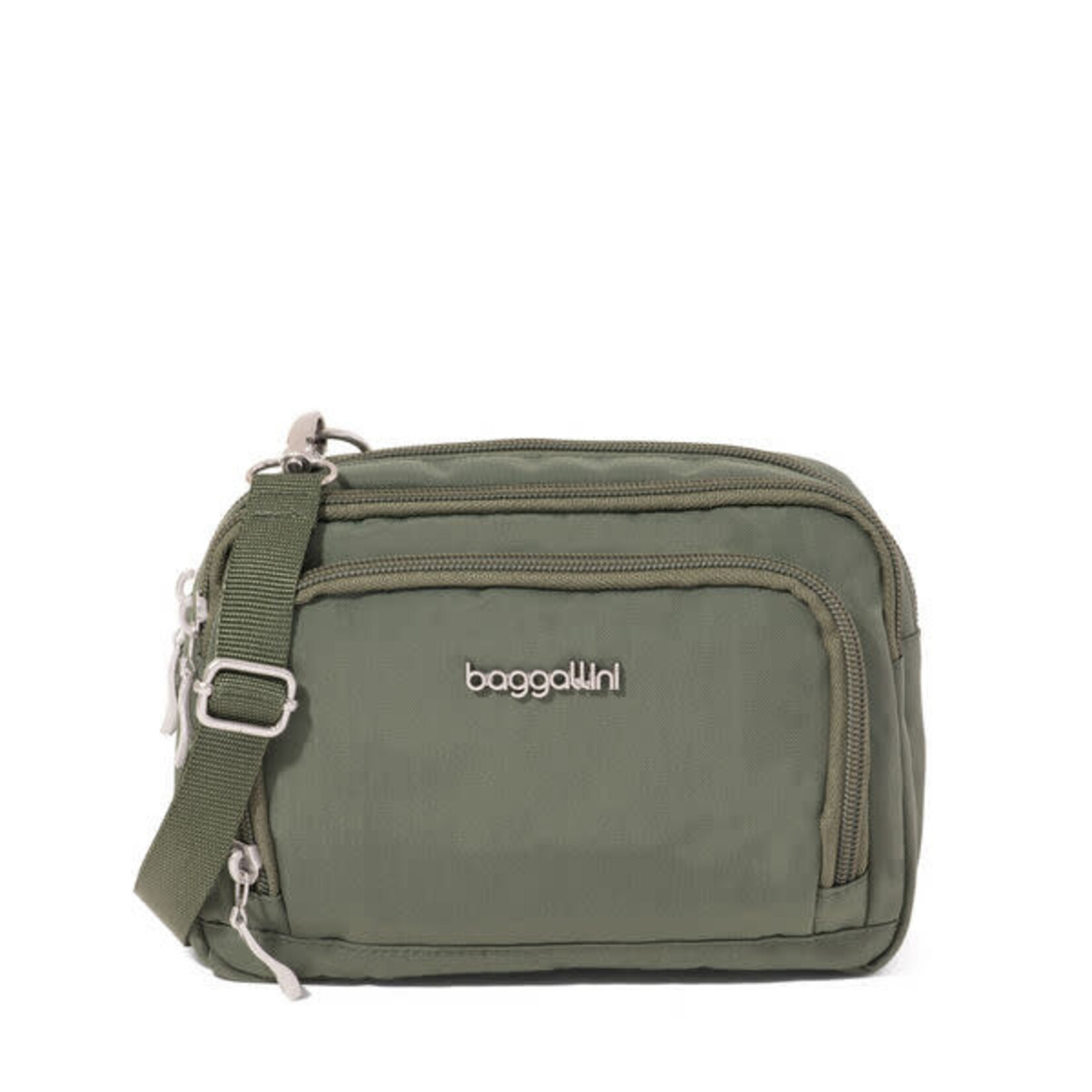 Baggallini Trifecta RFID Wallet Crossbody - Olive Heritage 2026