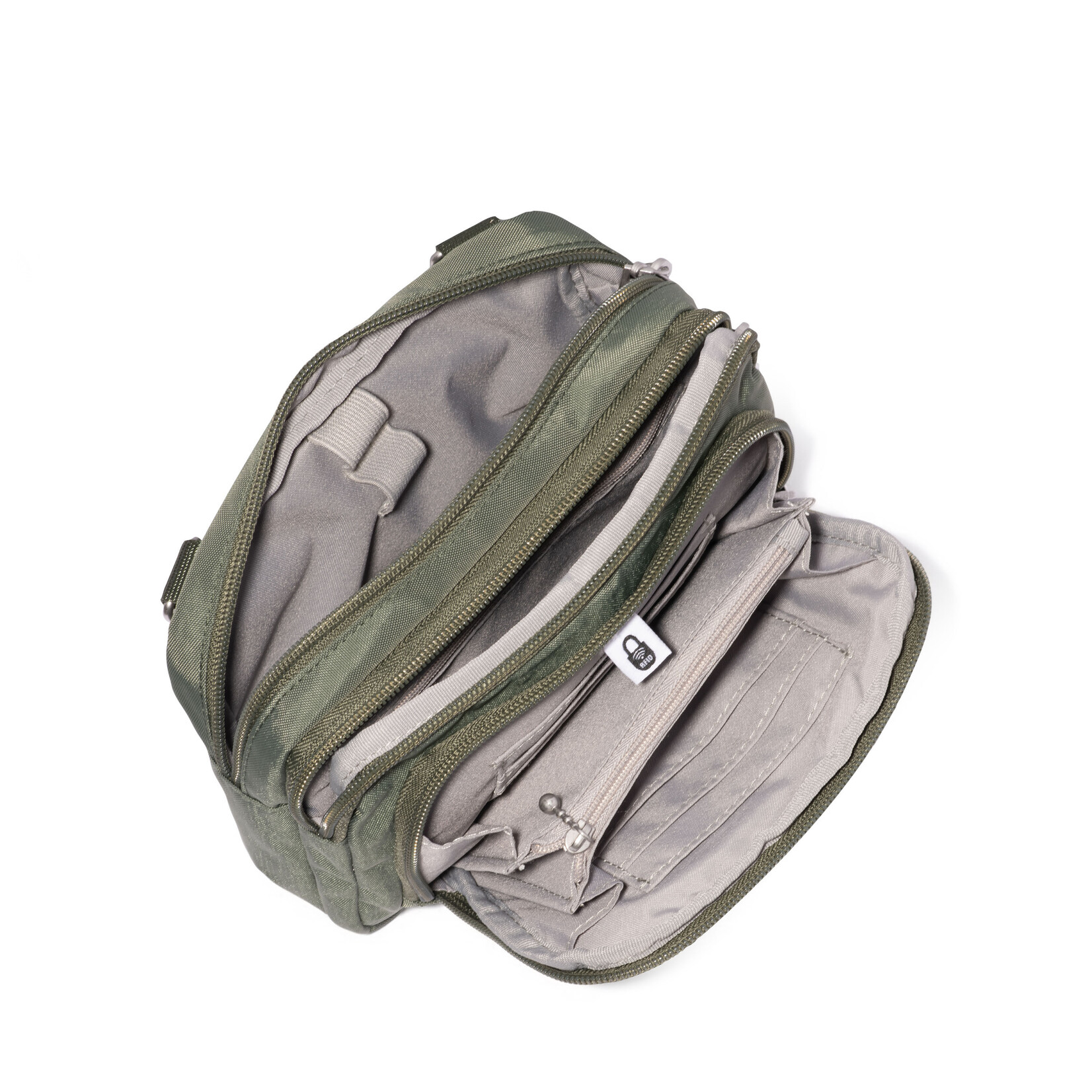 Baggallini Trifecta RFID Wallet Crossbody - Olive Heritage 2026