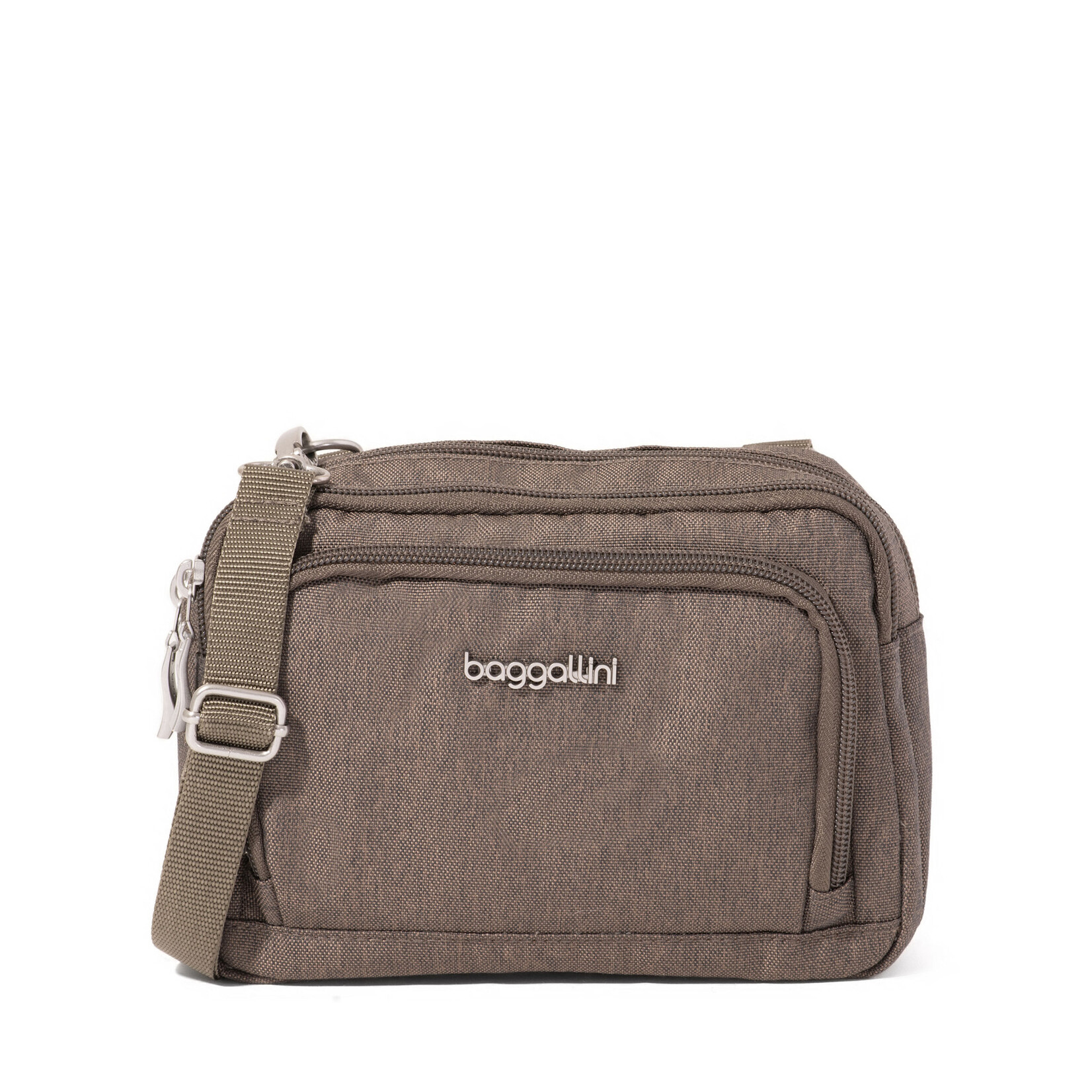 Baggallini Trifecta RFID Wallet Crossbody - Dark Umber Heritage 2026