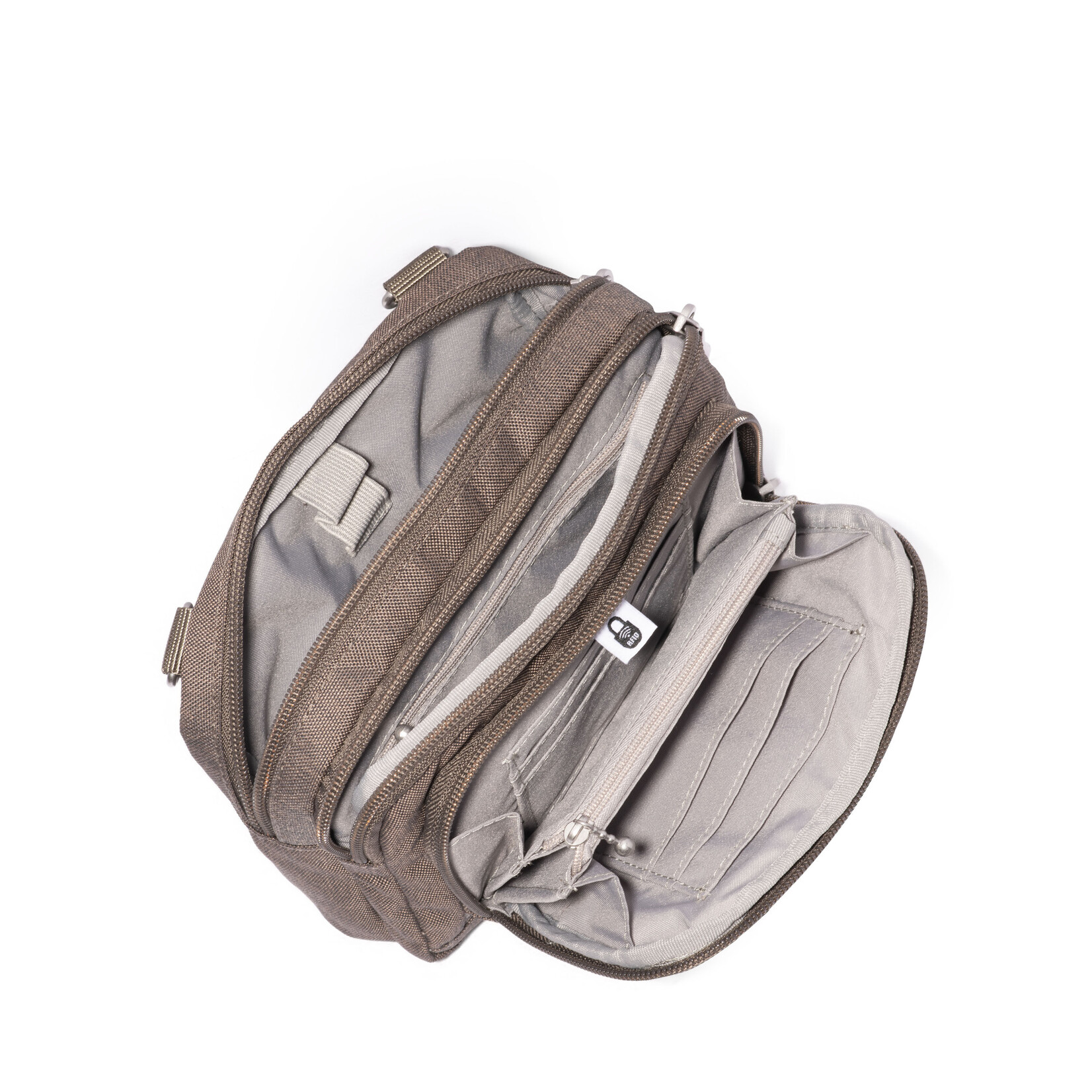 Baggallini Trifecta RFID Wallet Crossbody - Dark Umber Heritage 2026