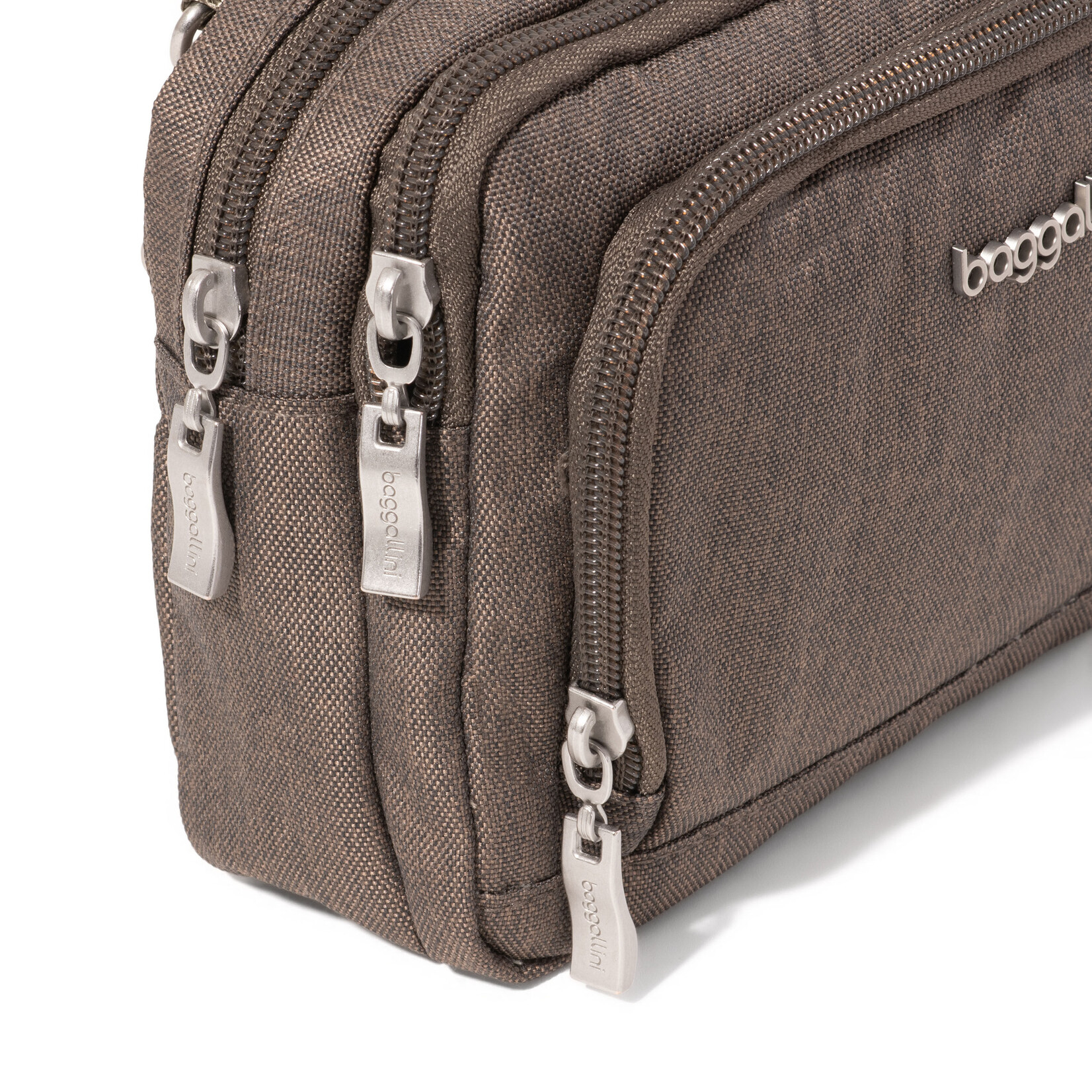 Baggallini Trifecta RFID Wallet Crossbody - Dark Umber Heritage 2026