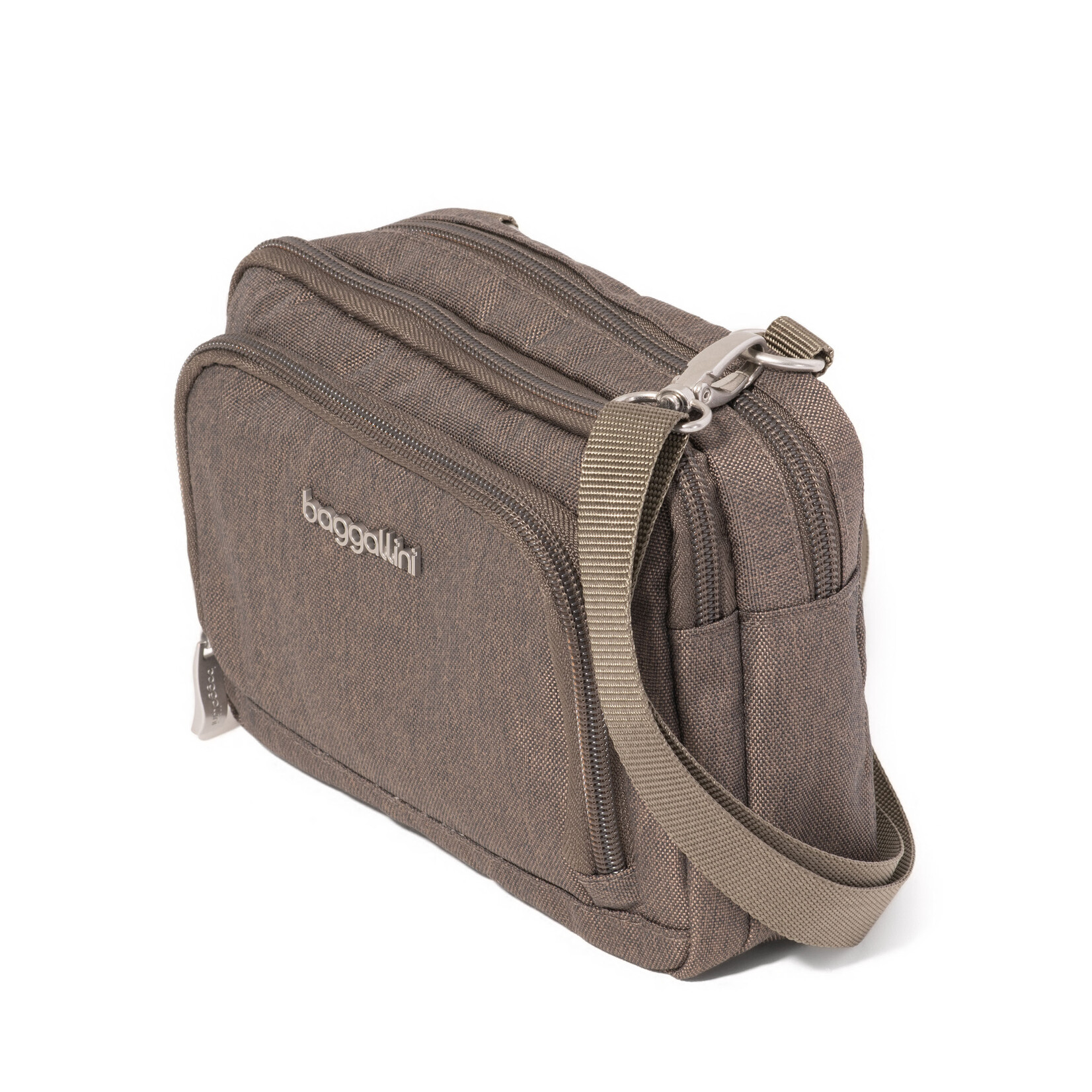 Baggallini Trifecta RFID Wallet Crossbody - Dark Umber Heritage 2026