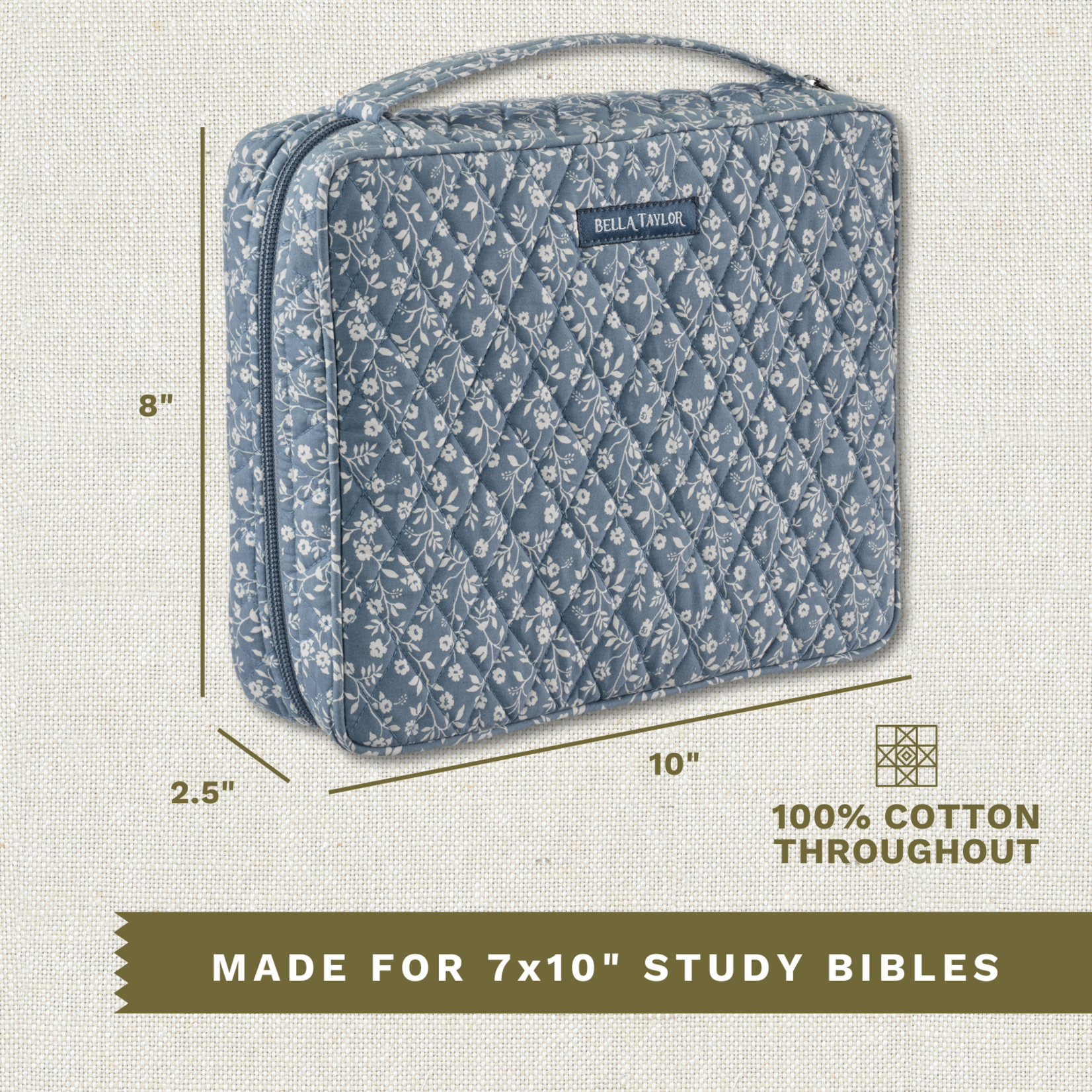 Bella Taylor Bible Cover - Heritage Blue Floral