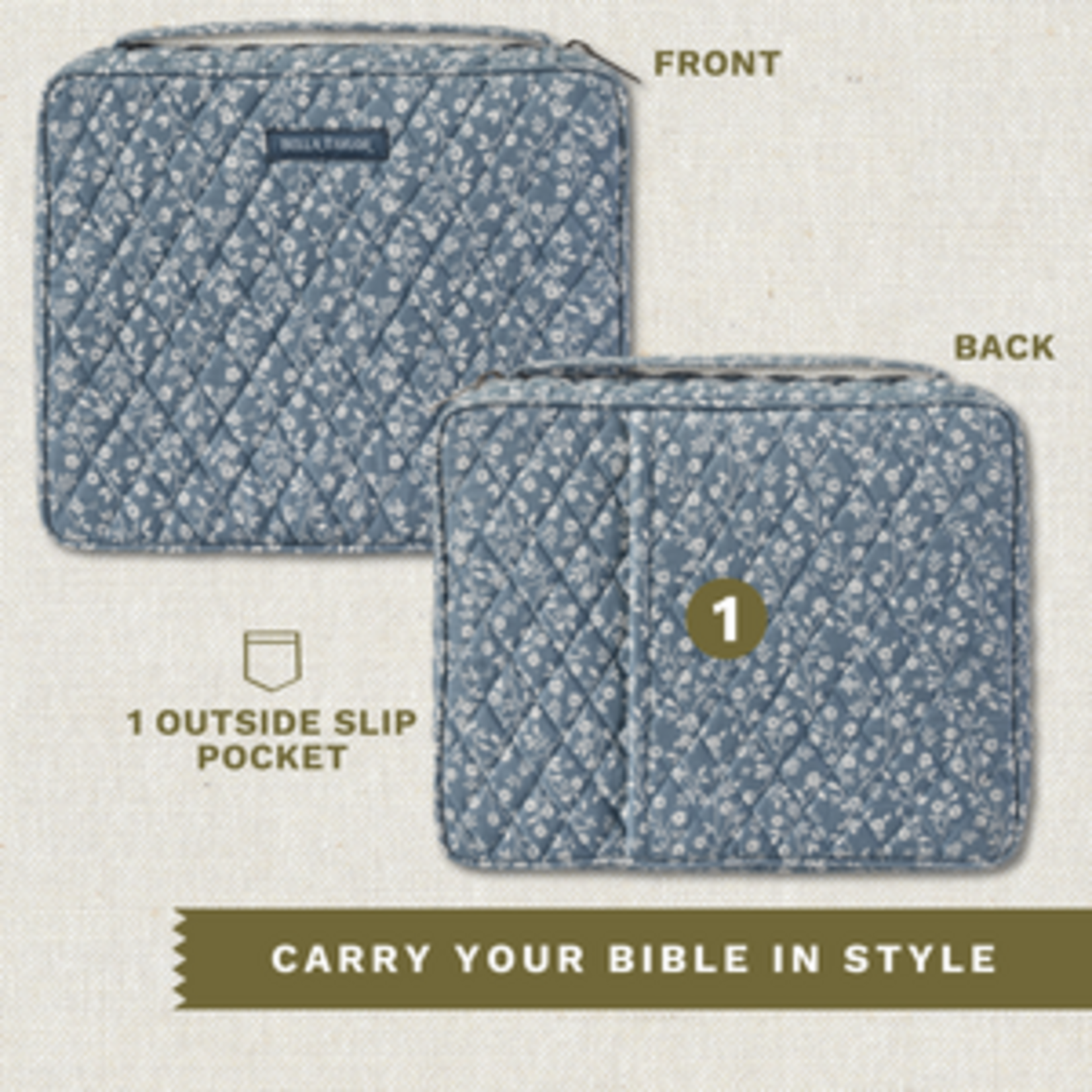 Bella Taylor Bible Cover - Heritage Blue Floral