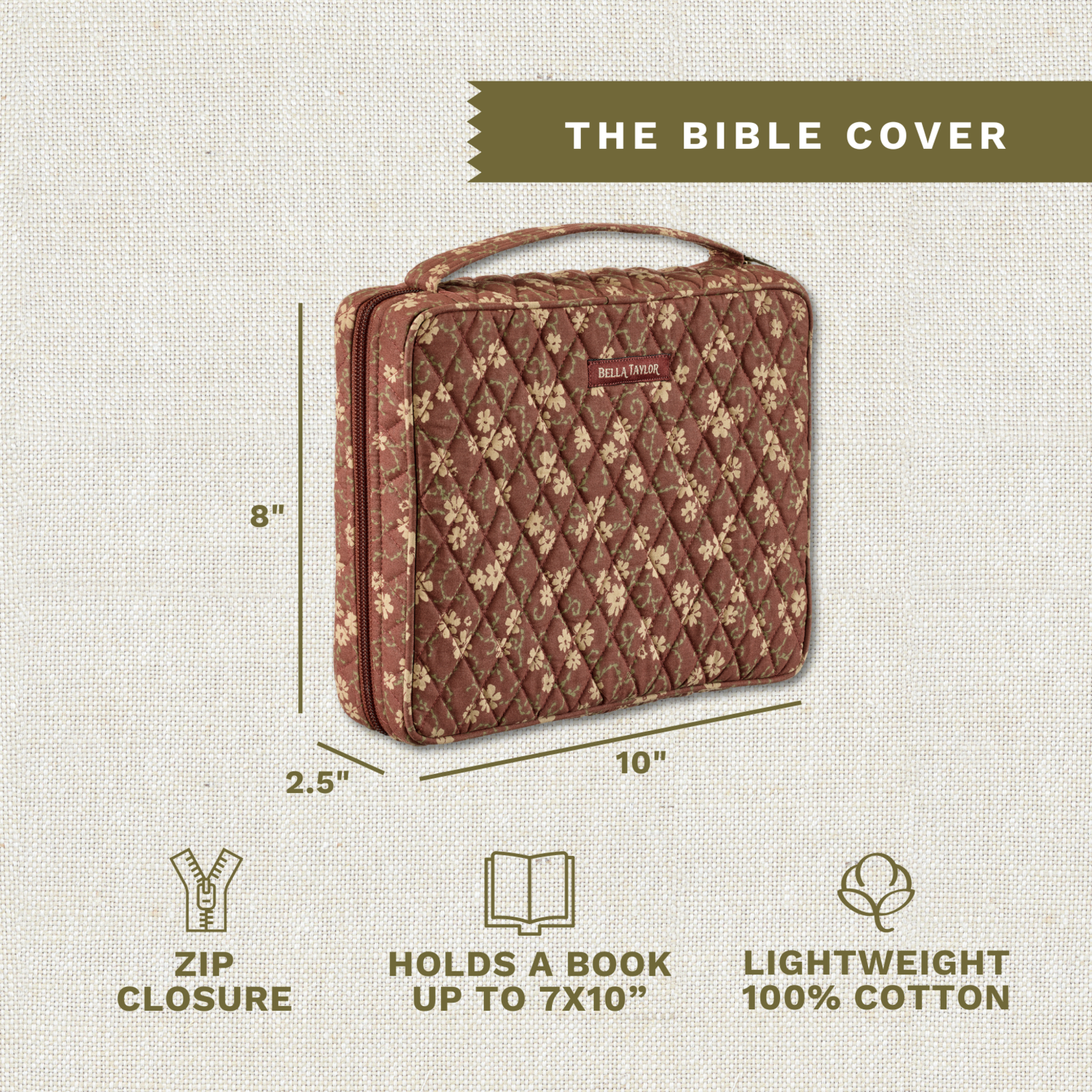 Bella Taylor Bible Cover - Burgundy Floral