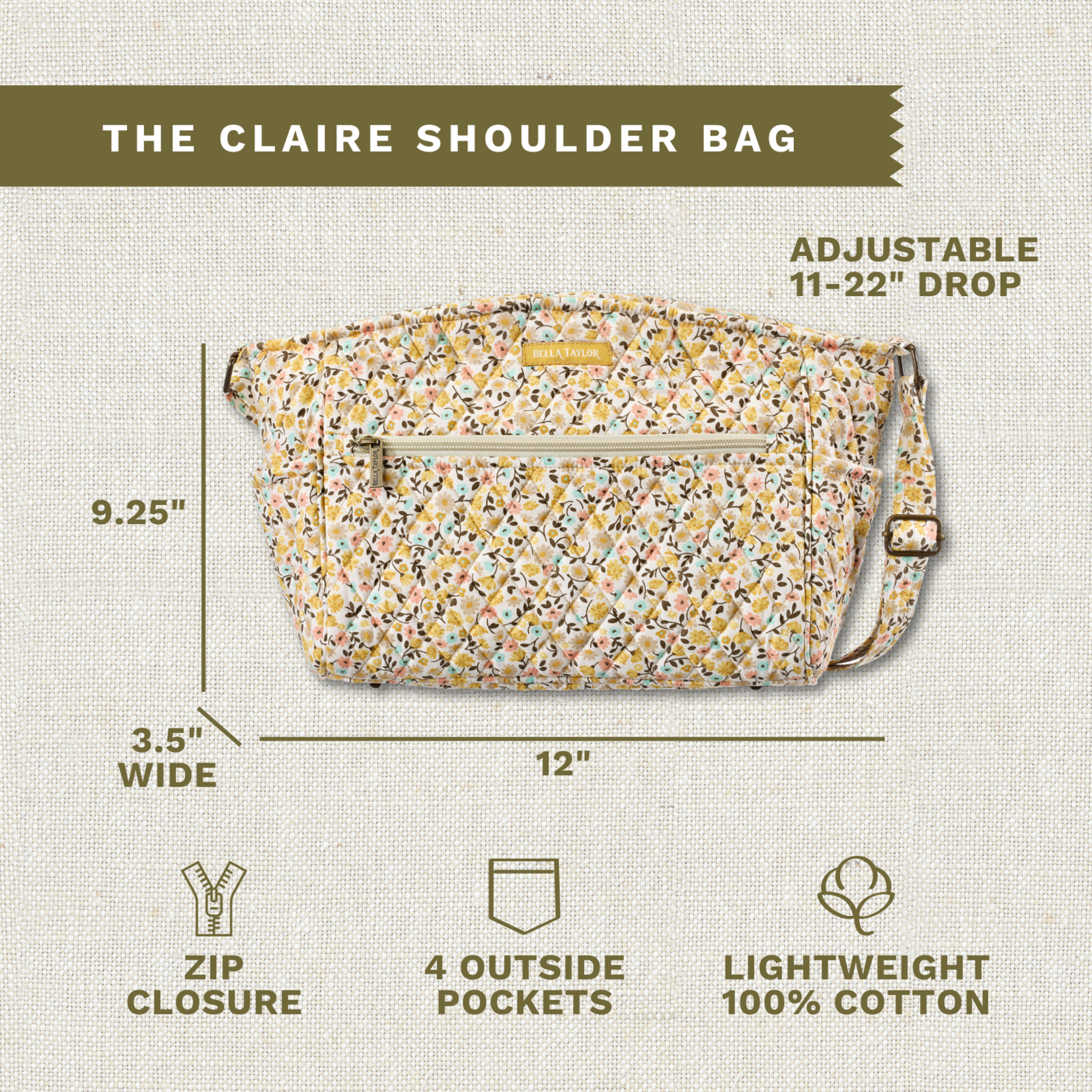Bella Taylor Claire Handbag - Prairie Meadow
