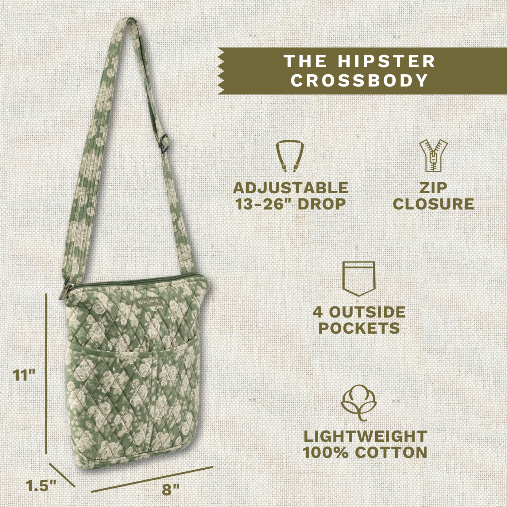 Bella Taylor Hipster - Heirloom Rose