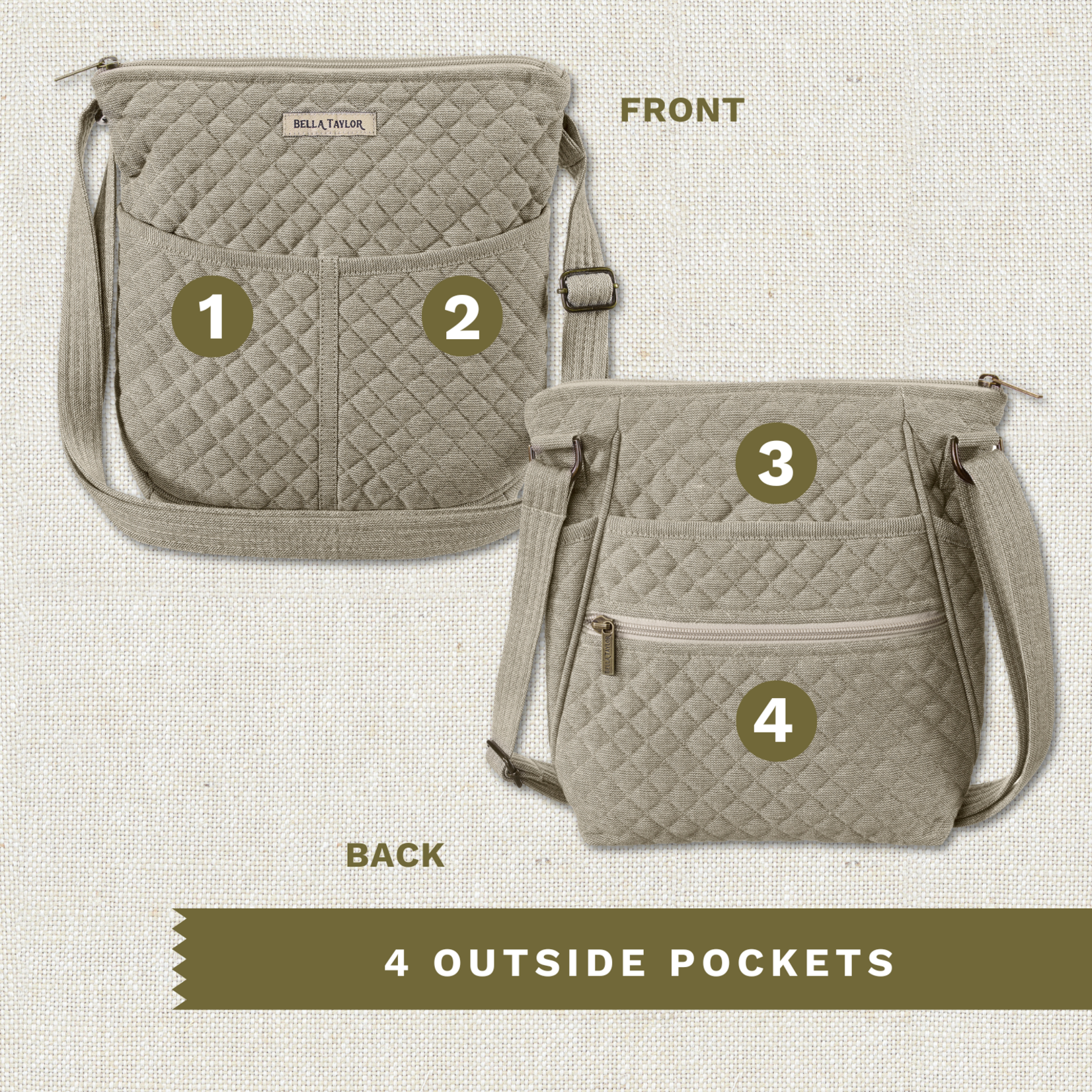 Bella Taylor Hipster - Khaki Chambray