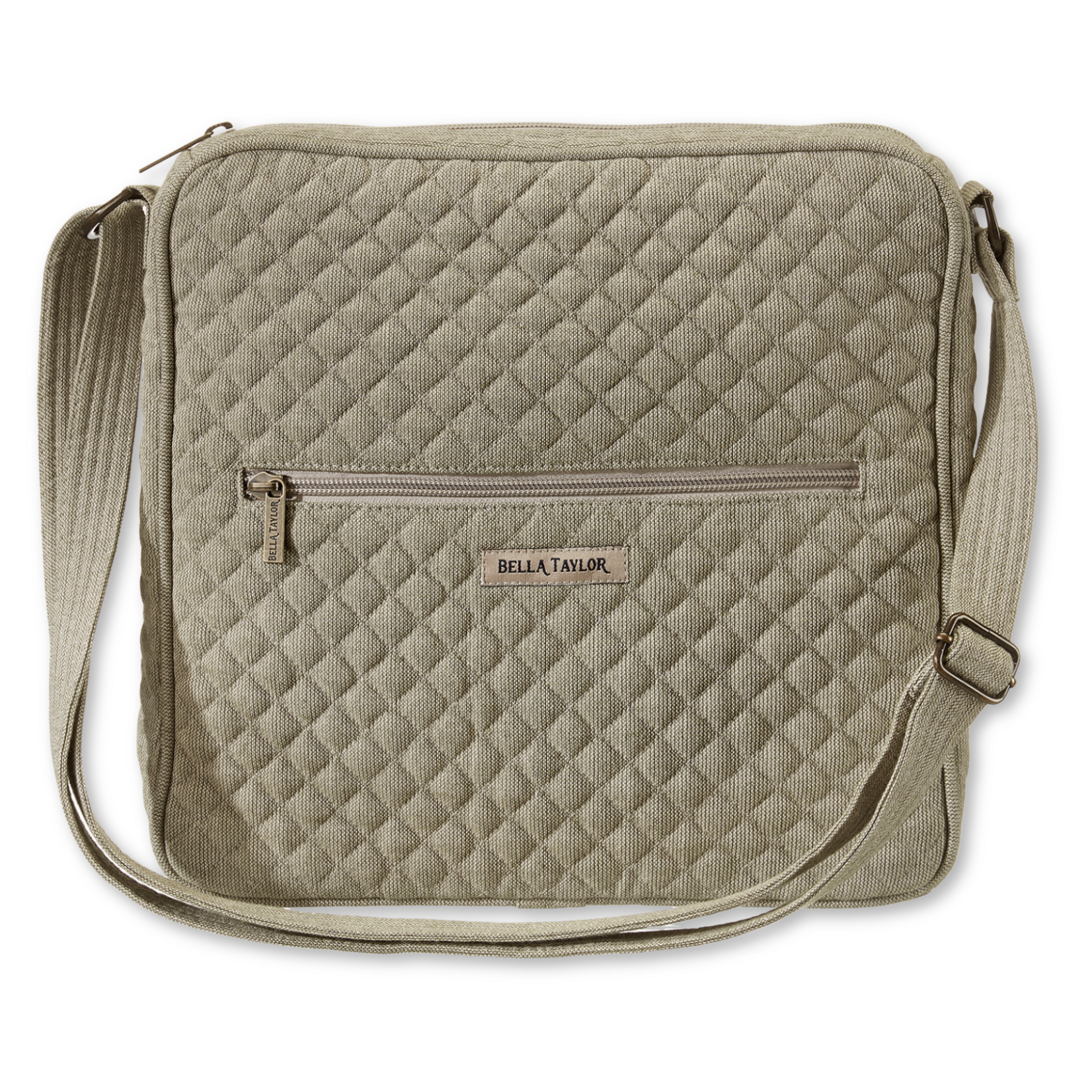 Bella Taylor Large Crossbody - Khaki Chambray