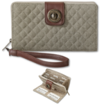 Bella Taylor RFID Cash System Wallet - Khaki Chambray