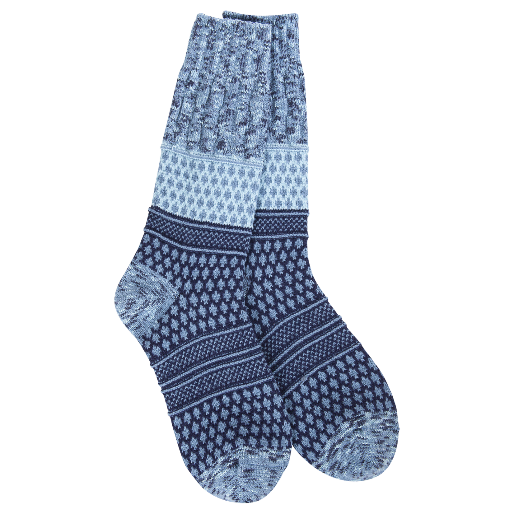 World's Softest Socks 75642 - Peacoat Multi - Weekend Gallery Textured Crew