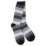 World's Softest Socks 75648 - Black Multi - Weekend Gem Crew