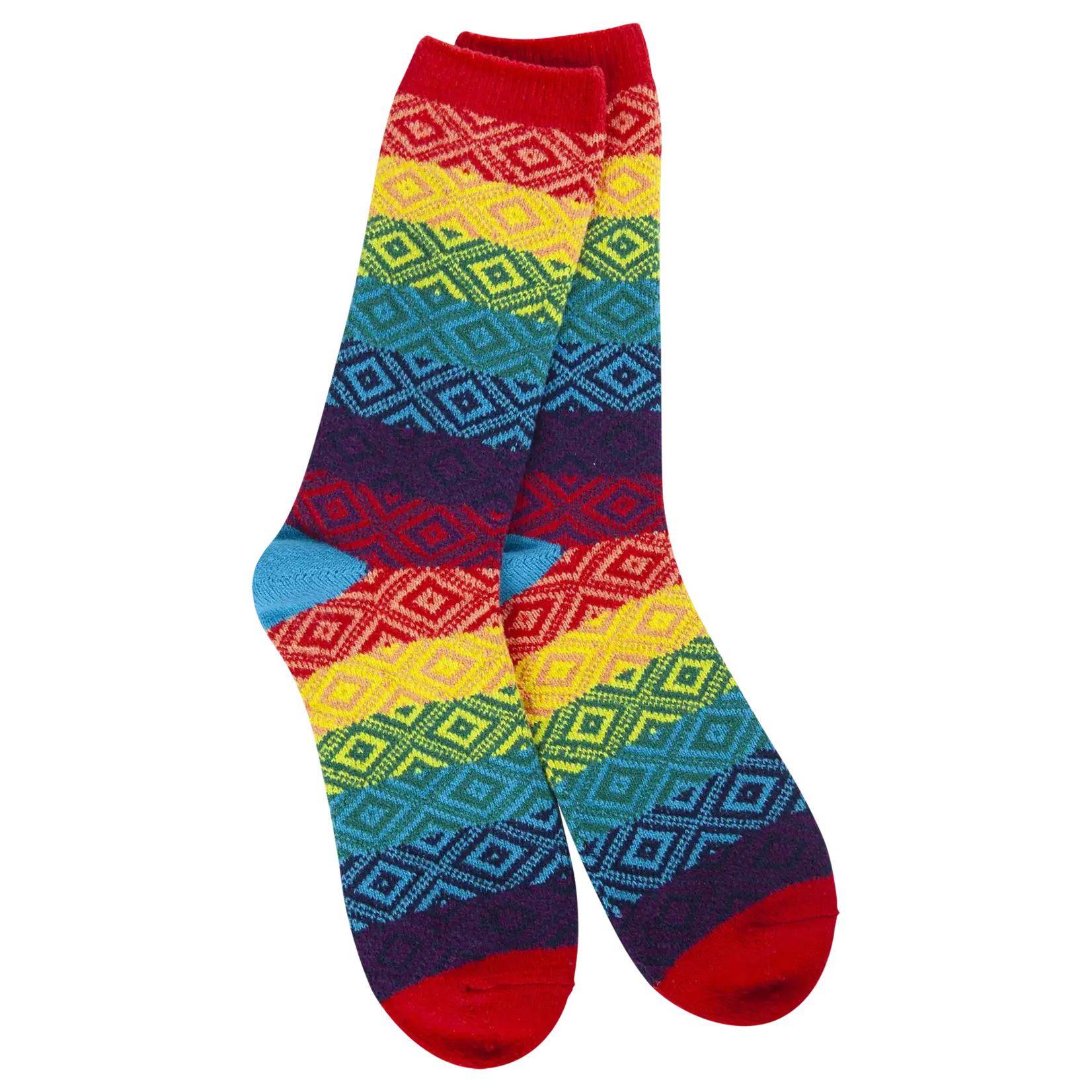 World's Softest Socks 75646 - Rainbow Multi - Weekend Gem Crew