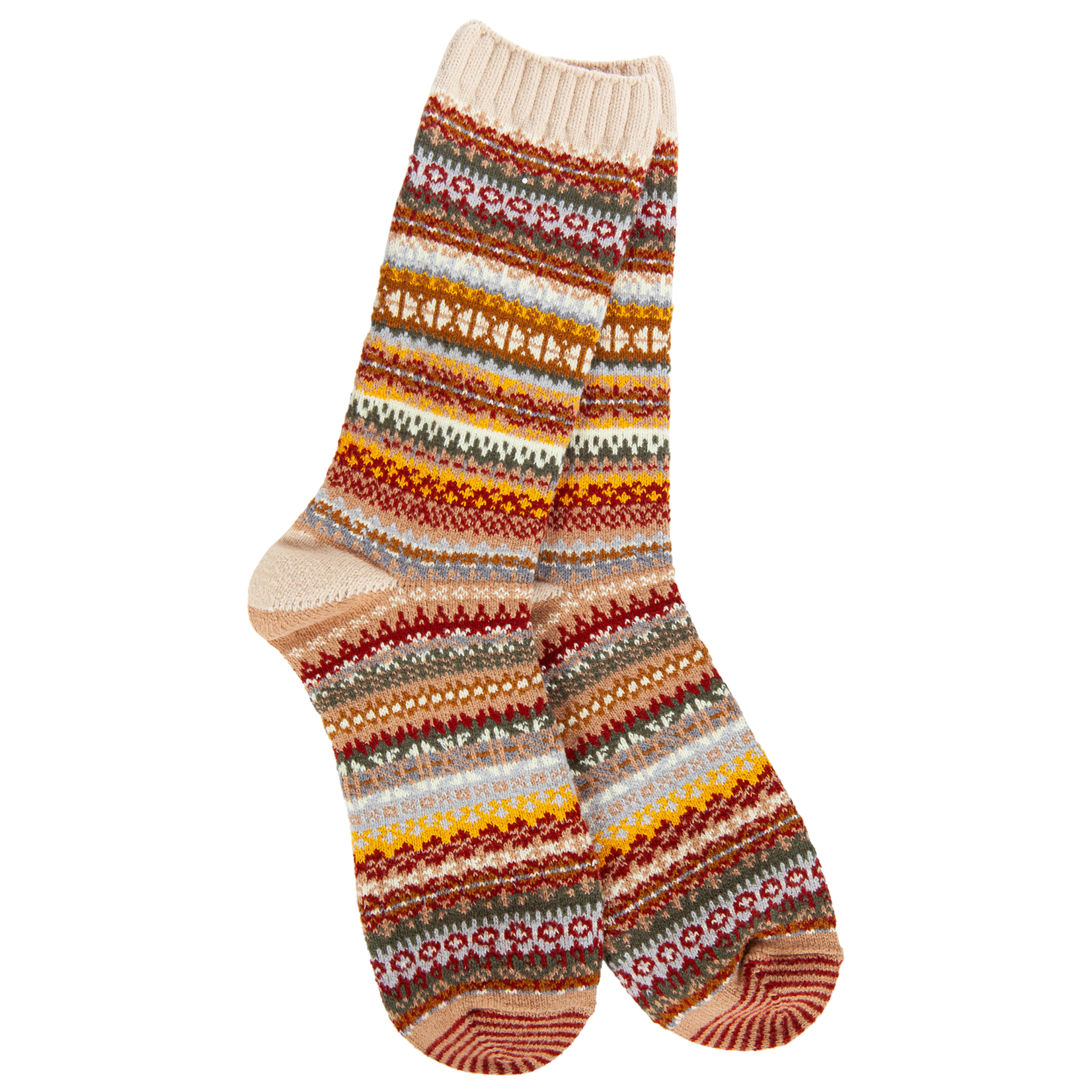 World's Softest Socks 76936 - Cashew - Weekend Nordic Crew