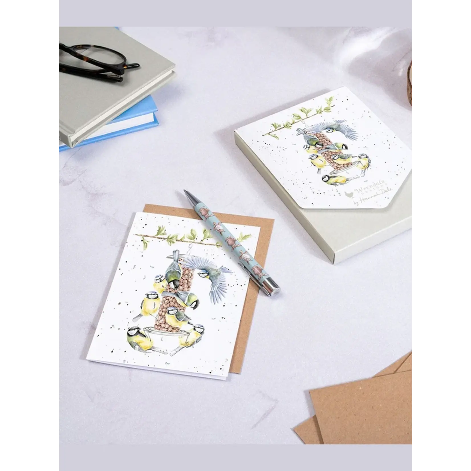 Wrendale Designs ANCP014 Bird Notecard Pack - Bon Appetit