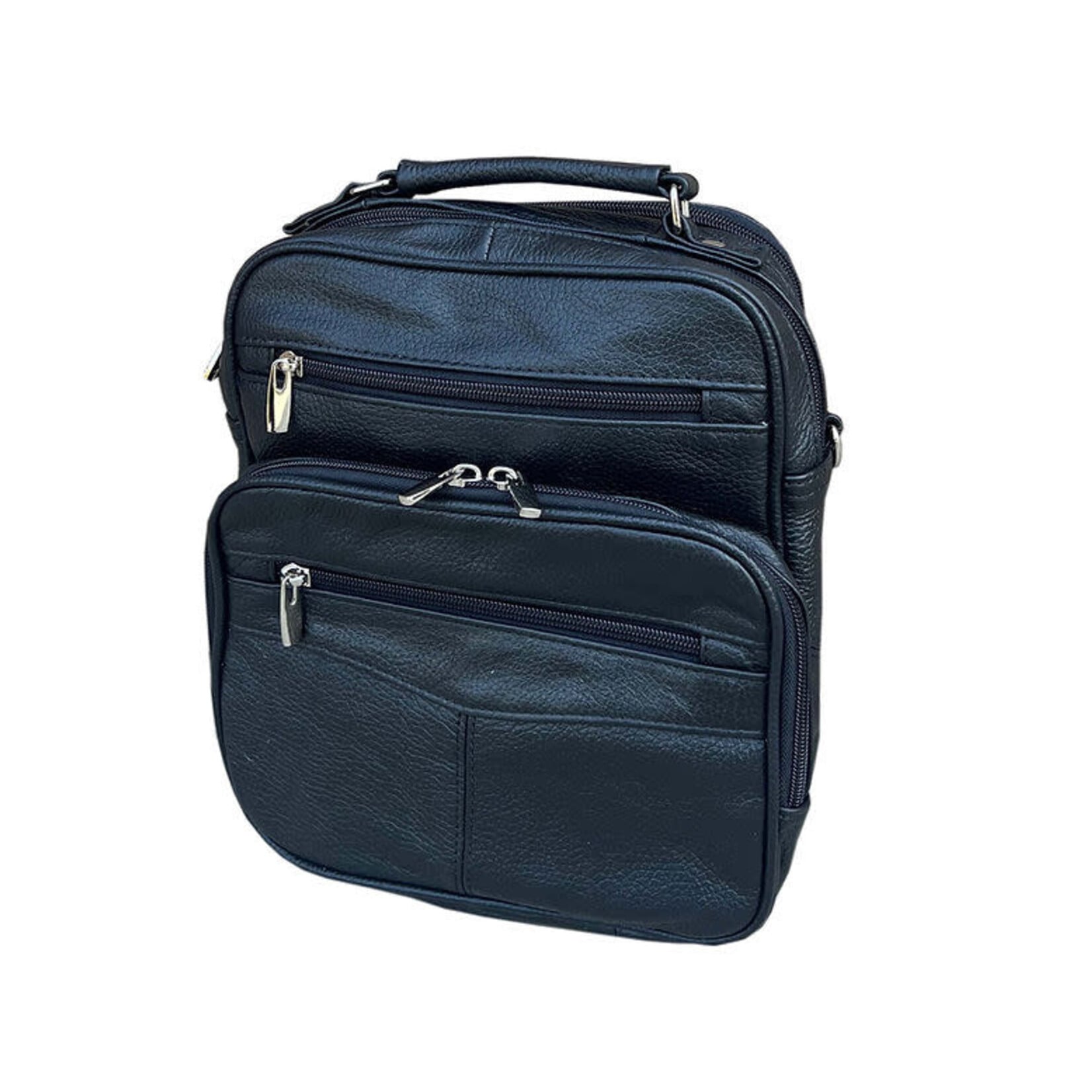 R Leathers 3751 BK - Black - Cowhide Leather Crossbody