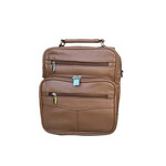 R Leathers 3751 LBN - Light Brown - Cowhide Leather Crossbody