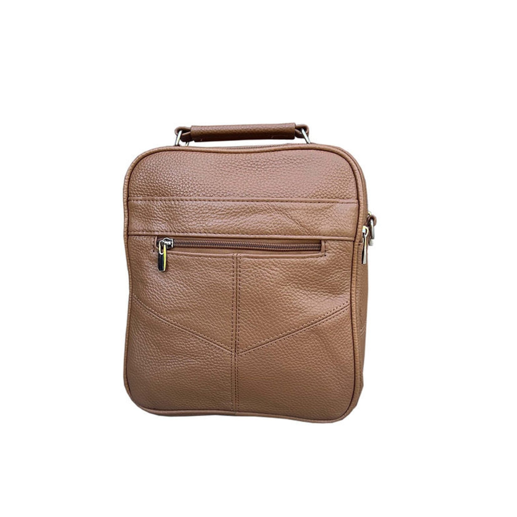 R Leathers 3751 LBN - Light Brown - Cowhide Leather Crossbody
