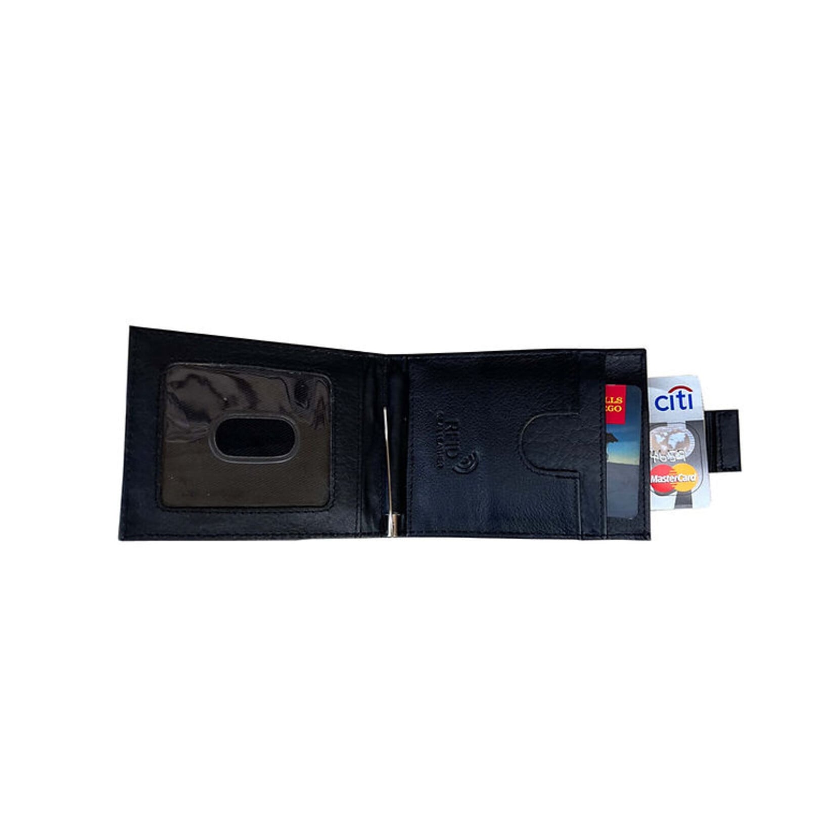 R Leathers 915RF BK - Air Tag Money Clip w/RFID Protection - Black