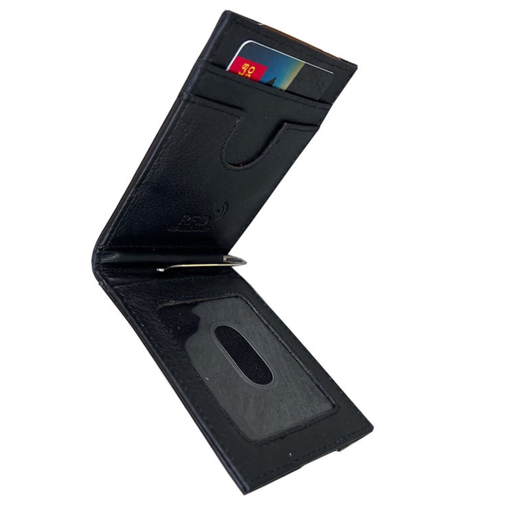 R Leathers 915RF BK - Air Tag Money Clip w/RFID Protection - Black