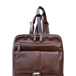 R Leathers F9015 BN - Brown - Wax Oil Cowhide Leather Backpack