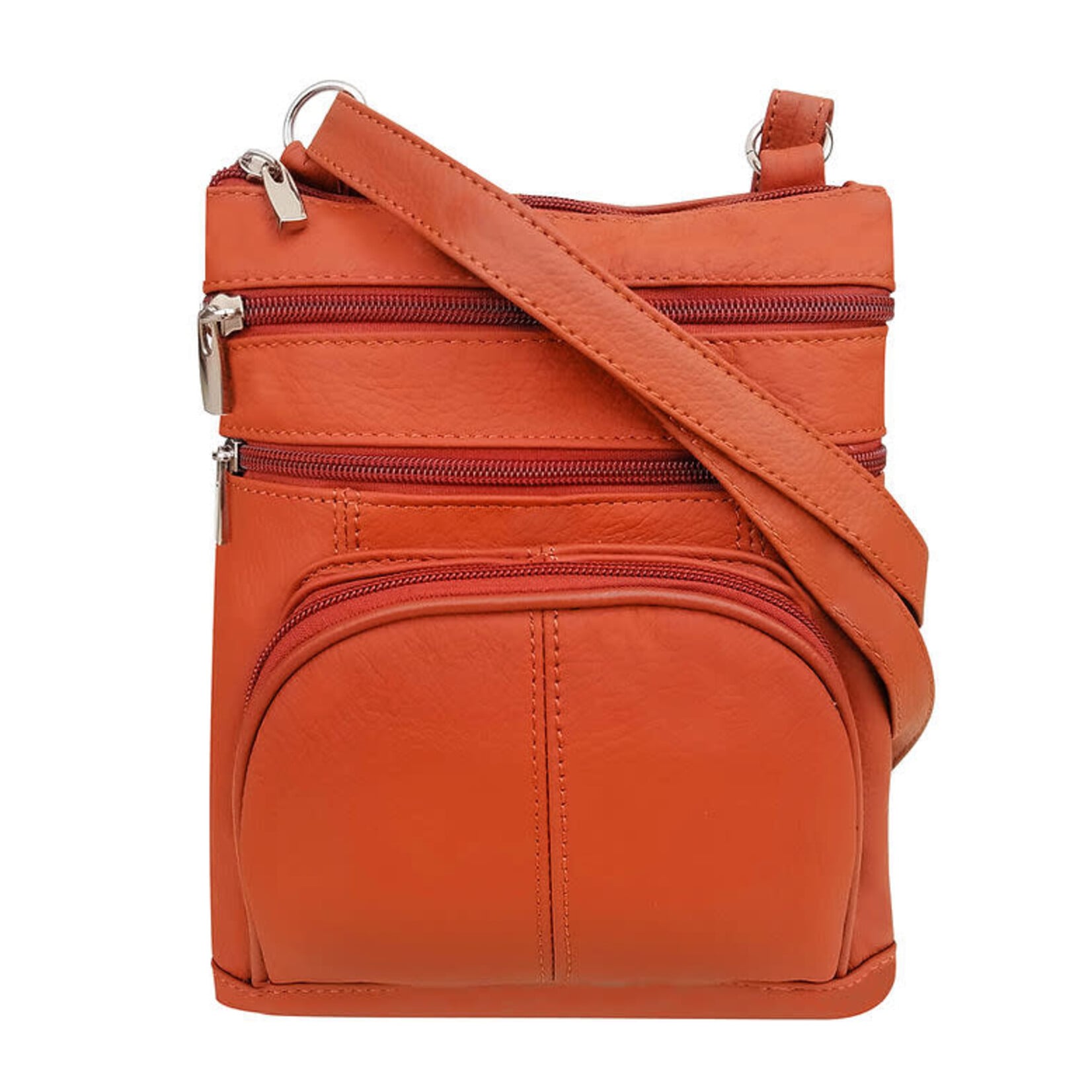 R Leathers RM004L ORG - Orange - Cowhide Leather Crossbody