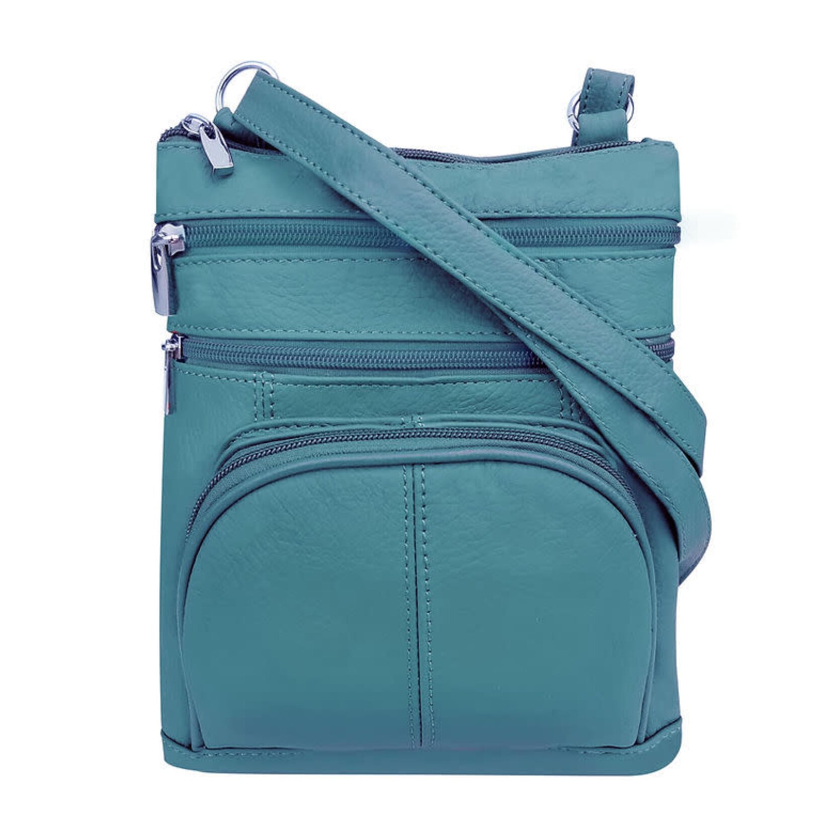 R Leathers RM004L TQ - Turquoise - Cowhide Leather Crossbody