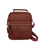 R Leathers RM005A BN - Brown - Cowhide Leather Crossbody