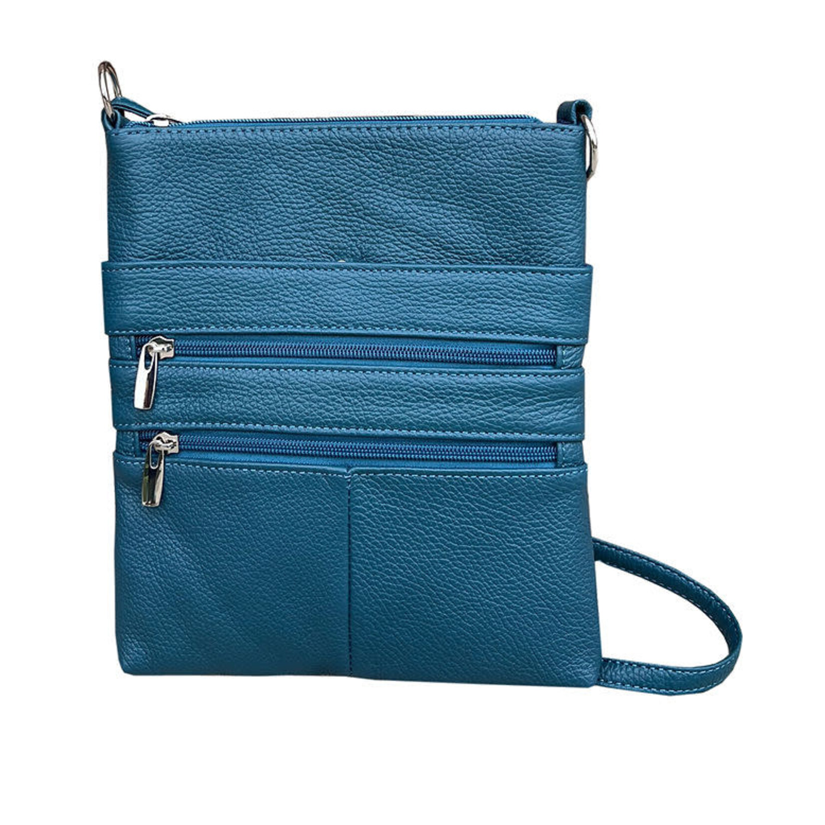 R Leathers RM011 NY - Navy - Cowhide Leather Crossbody Bag