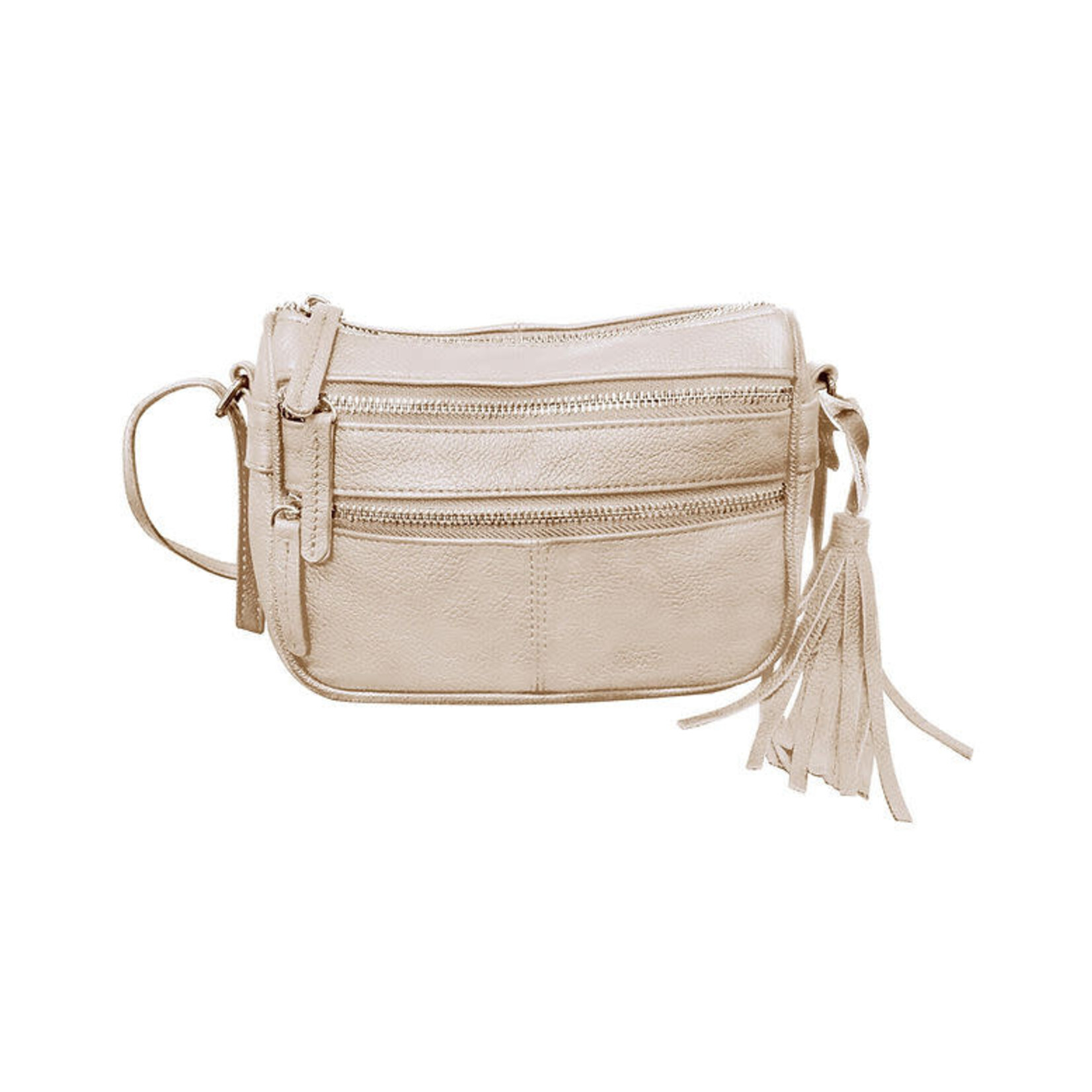 R Leathers RM509 CM - Cream - Cowhide Leather Crossbody / Shoulder Bag