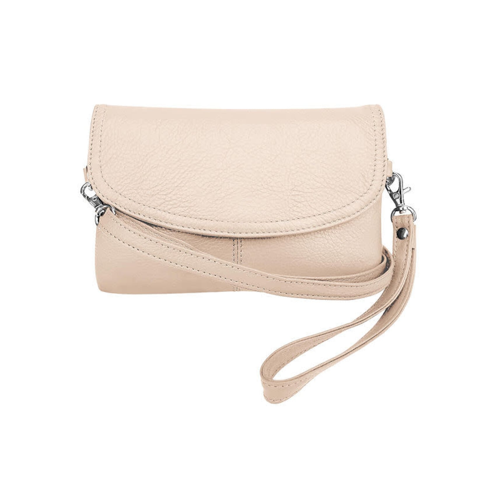 R Leathers W005 CM - Cowhide Leather Crossbody - Cream