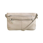 R Leathers W007 CM - Cowhide Leather Crossbody - Cream