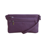 R Leathers W007 PP - Cowhide Leather Crossbody - Purple