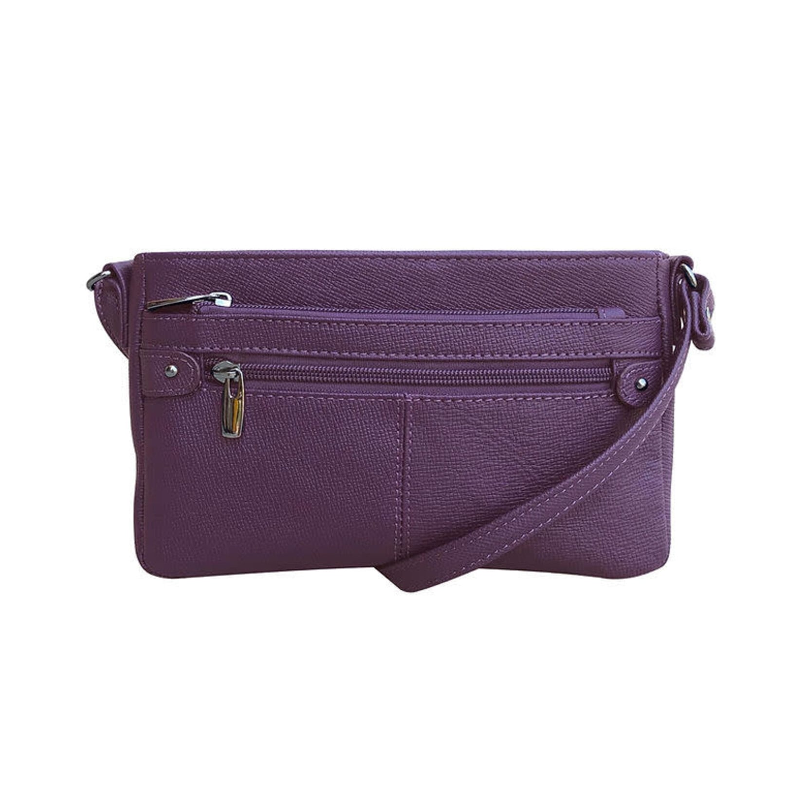 R Leathers W007 PP - Cowhide Leather Crossbody - Purple
