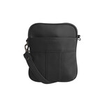 R Leathers W008 BK - Cowhide Leather Crossbody - Black