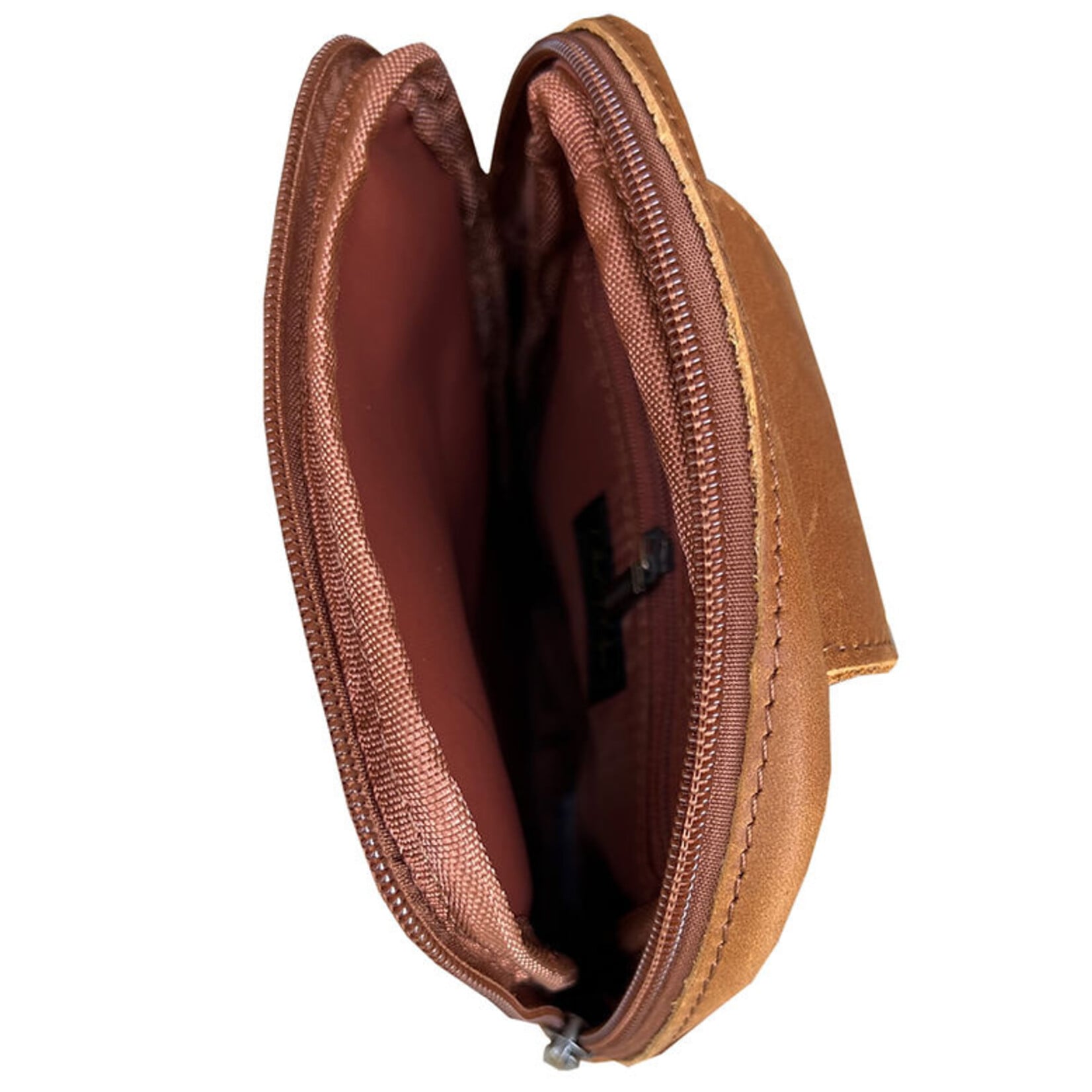 R Leathers W015 LBN - Light Brown - Crazy Horse Leather Travel Bag