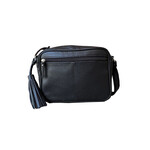 R Leathers W017 BK - Black - Cowhide Leather Crossbody